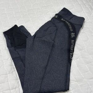 B Vertigo Jenny Silicone Full Seat Riding Tights, Black / Dark Gray